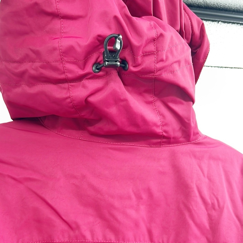 L.L. Bean Winter Warmer Coat Medium Raspberry Pink Nylon Fleece Lined Mid-thigh - Picture 8 of 16